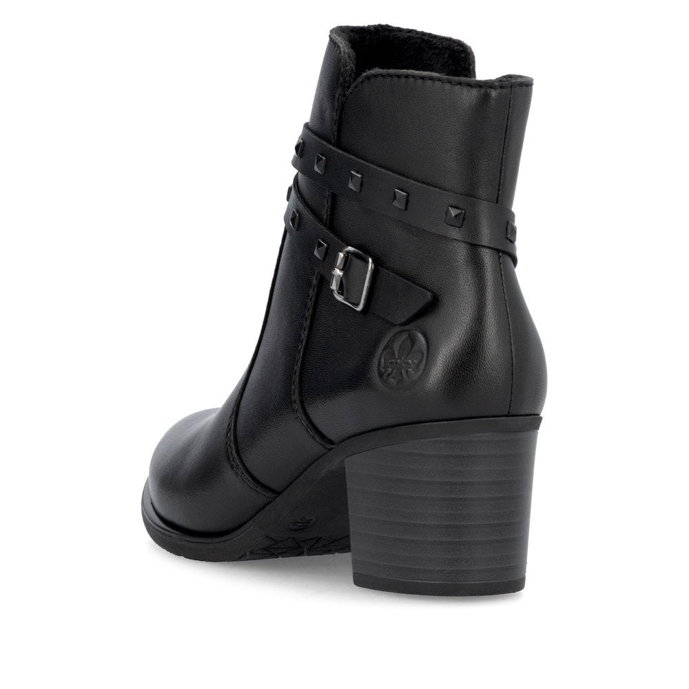 RIEKER Y2059 LADIES BLACK ANKLE BOOT