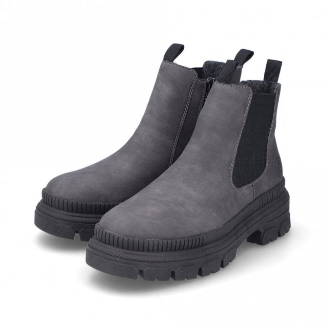 Rieker Y9354-45 Ladies Ankle Boot Graphite Grey
