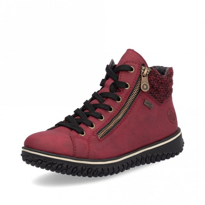 Rieker Tex Ladies Z4263-35 Zip Boot Red