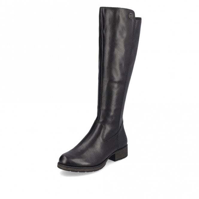 Rieker Z9591-01 Long Stretch Calf Boot Black