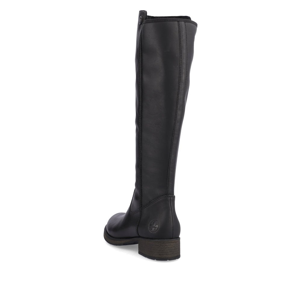 Rieker Z9591-01 Long Stretch Calf Boot Black