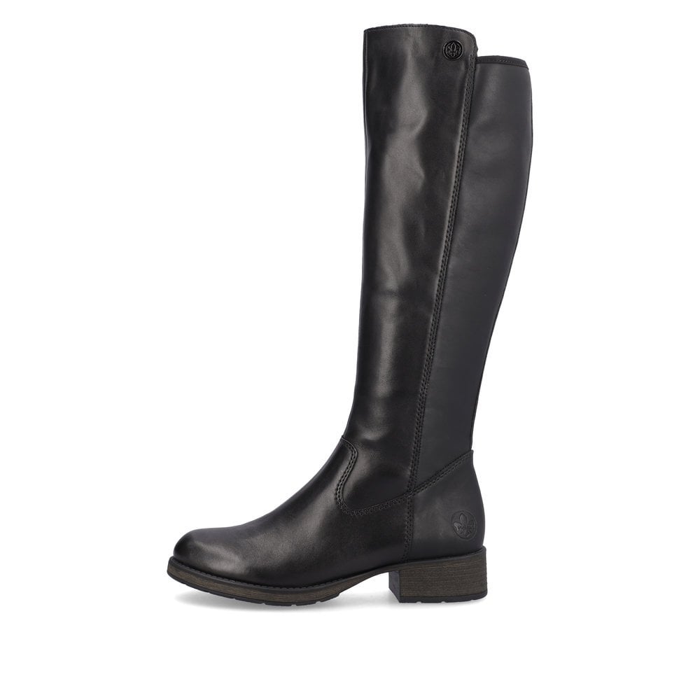 Rieker Z9591-01 Long Stretch Calf Boot Black