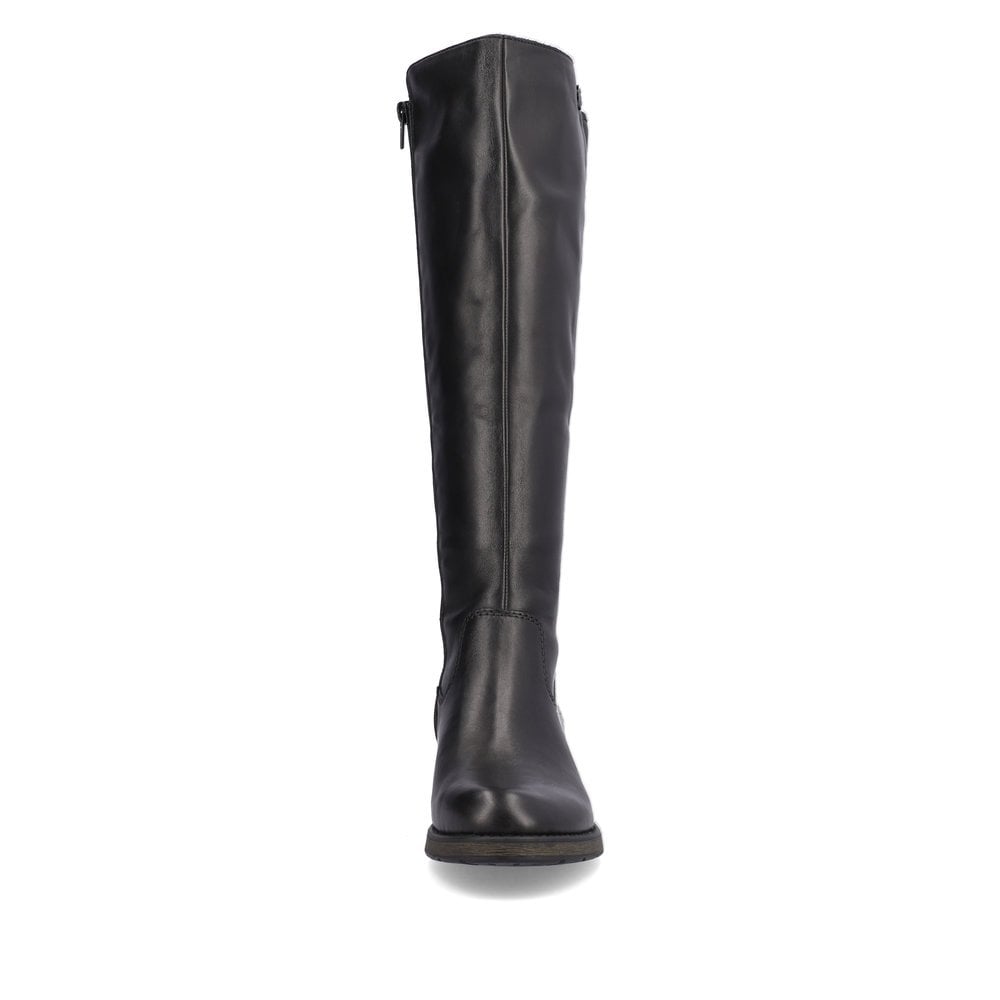 Rieker Z9591-01 Long Stretch Calf Boot Black