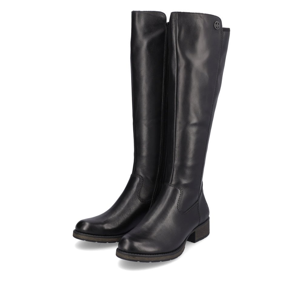 Rieker Z9591-01 Long Stretch Calf Boot Black