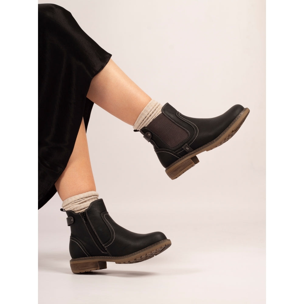 Lunar Roxie III Ladies Ankle Boot Black GLB217 BK