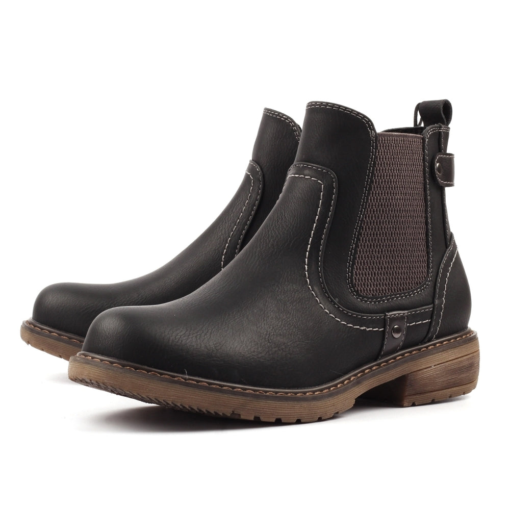 Lunar Roxie III Ladies Ankle Boot Black GLB217 BK