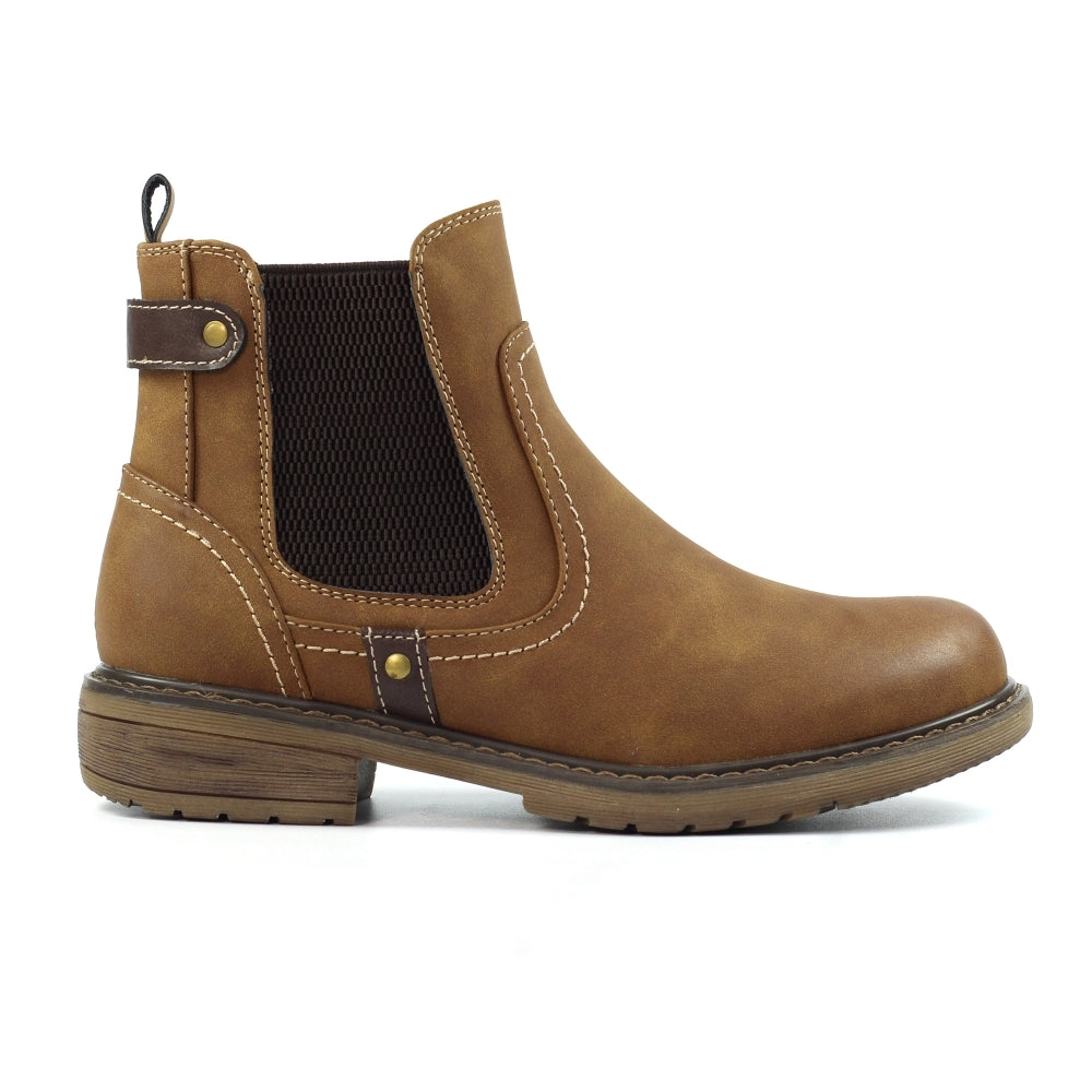 Lunar Roxie III Ladies Ankle Boot Tan GLB217 TN