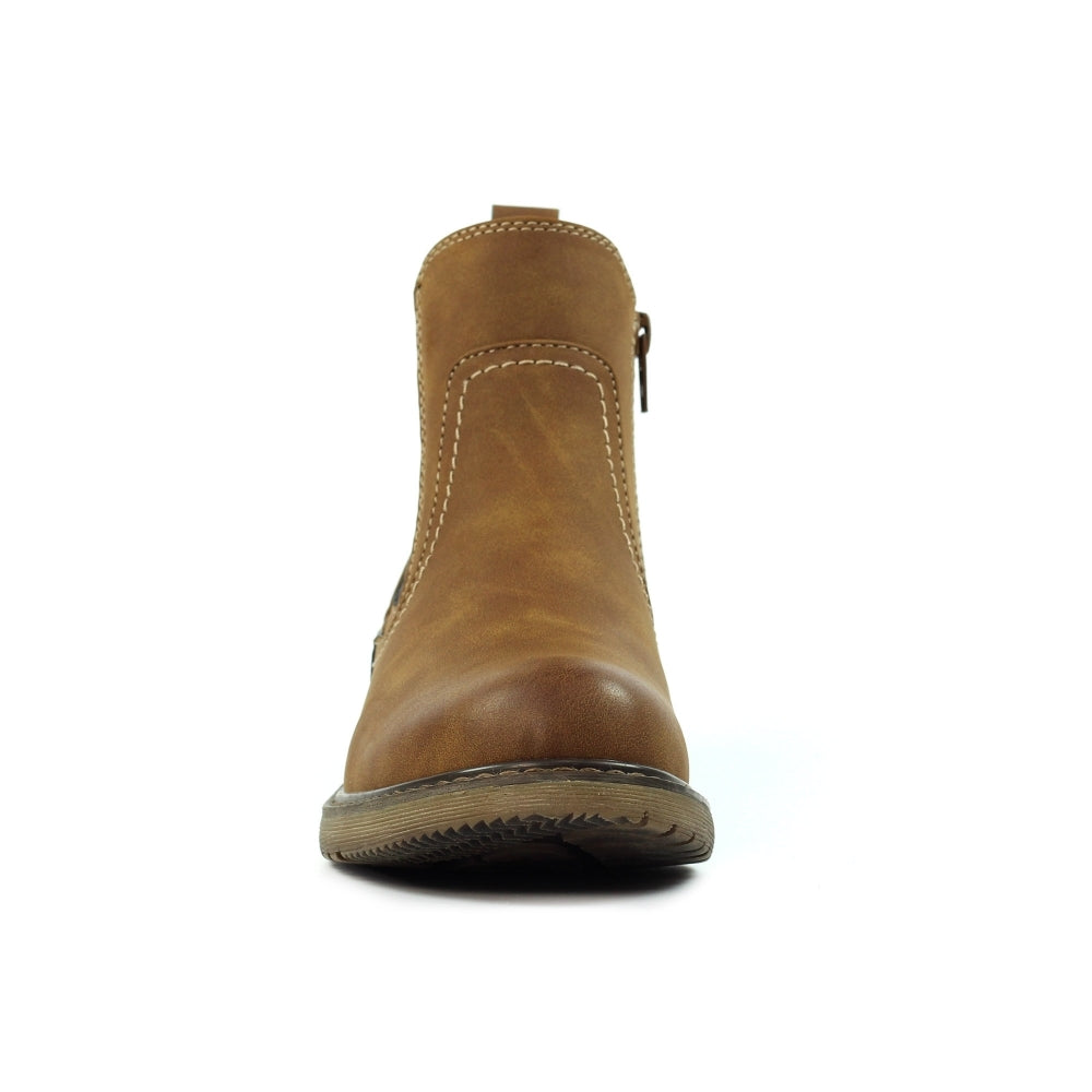 Lunar Roxie III Ladies Ankle Boot Tan GLB217 TN