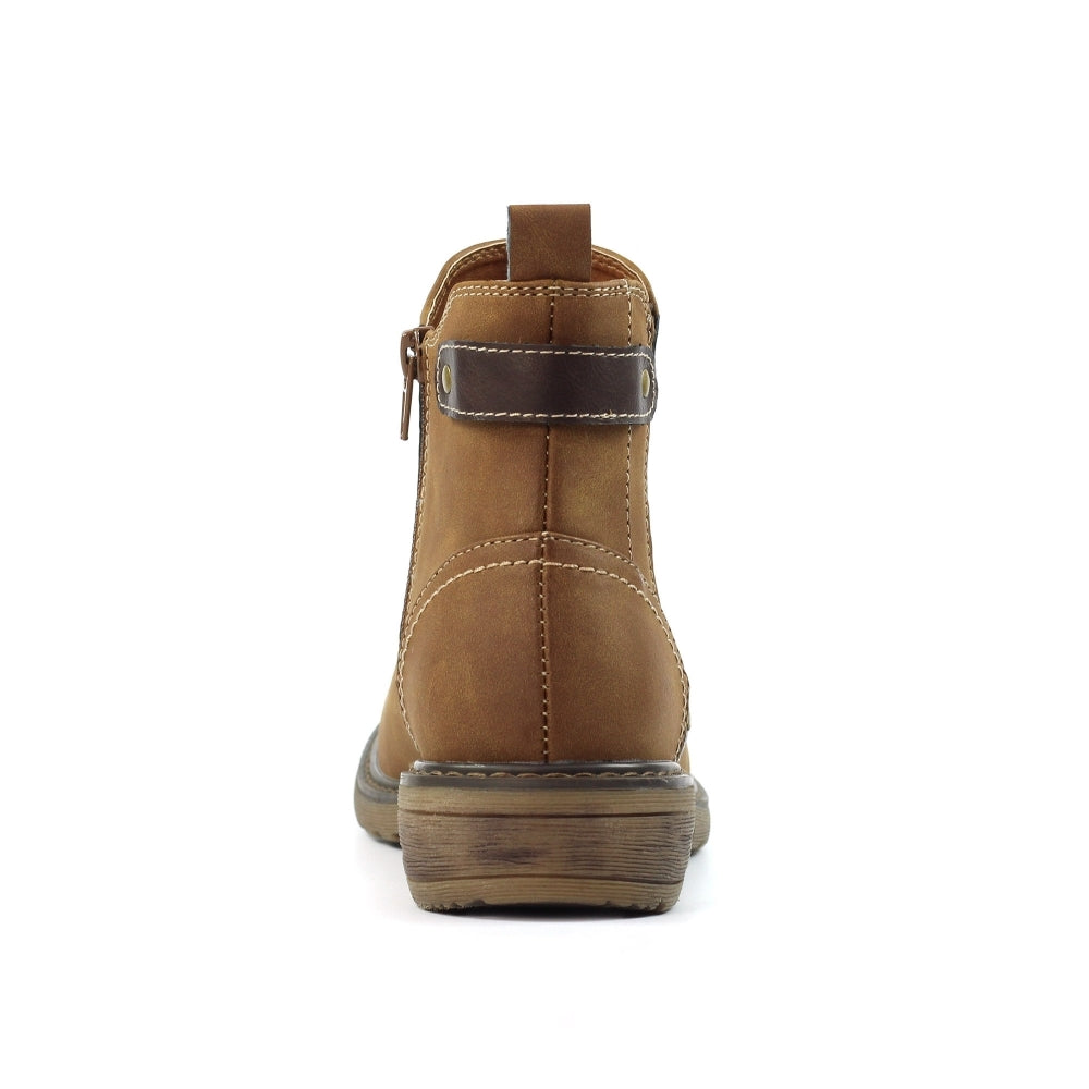 Lunar Roxie III Ladies Ankle Boot Tan GLB217 TN
