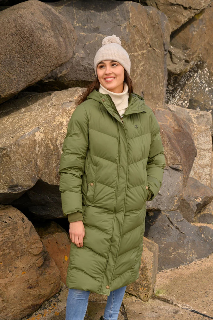 Lighthouse Savannah Ladies Long Padded Coat Olive