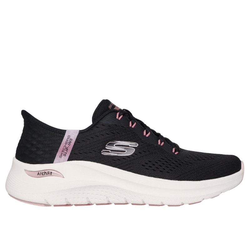 Skecher 150066 Slip Ins: Arch Fit 2.0 - Easy Chic Ladies Trainer BKRG ...