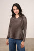 Lighthouse Sorcha Top - Cocoa Cream Stripe