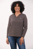 Lighthouse Sorcha Top - Cocoa Cream Stripe