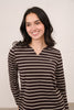 Lighthouse Sorcha Top - Cocoa Cream Stripe