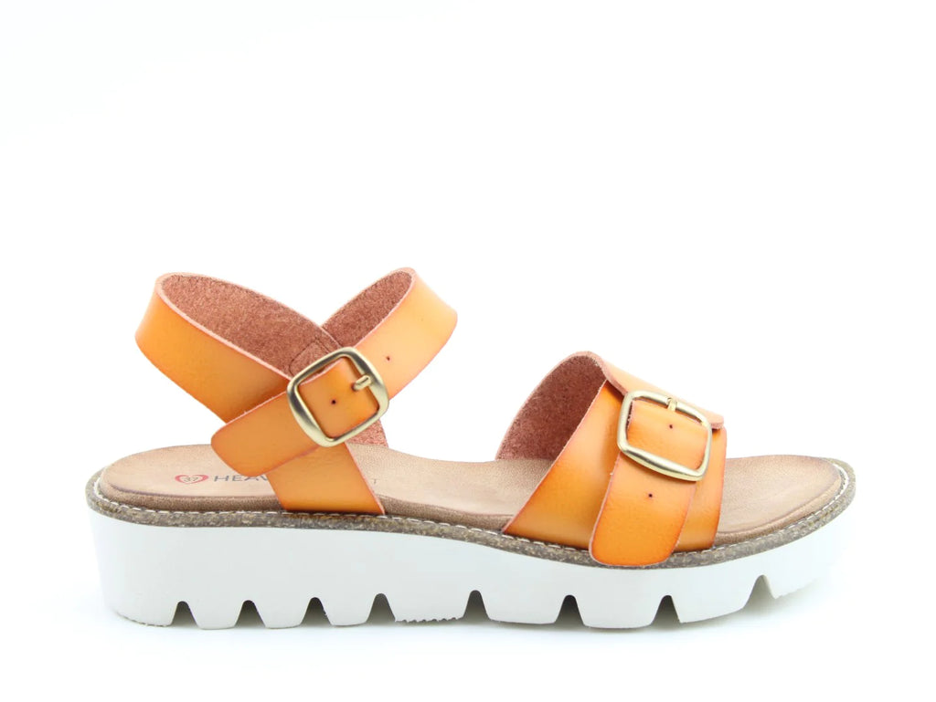 Heavenly Feet Trudy Buckle Sandal Orange