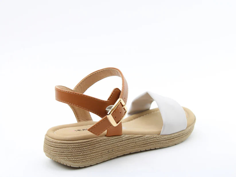 Heavenly Feet Sara Ladies Sandal Stone/Tan