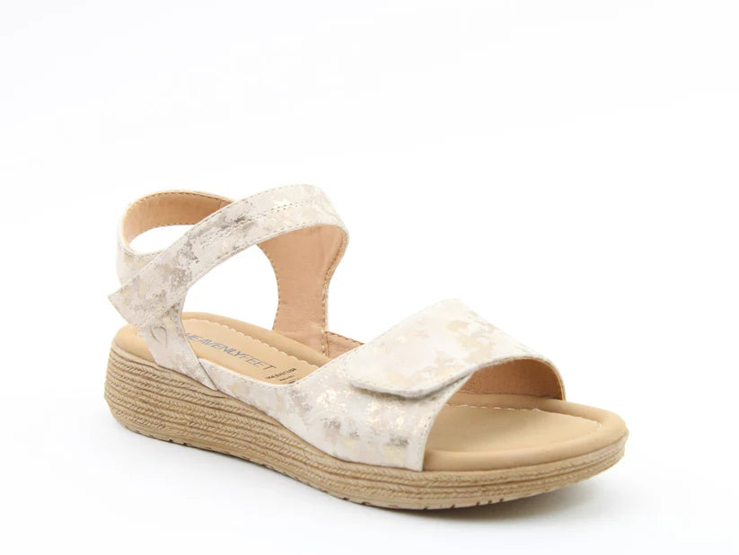 Heavenly Feet Mavis Cloud Ladies Sandal Silver