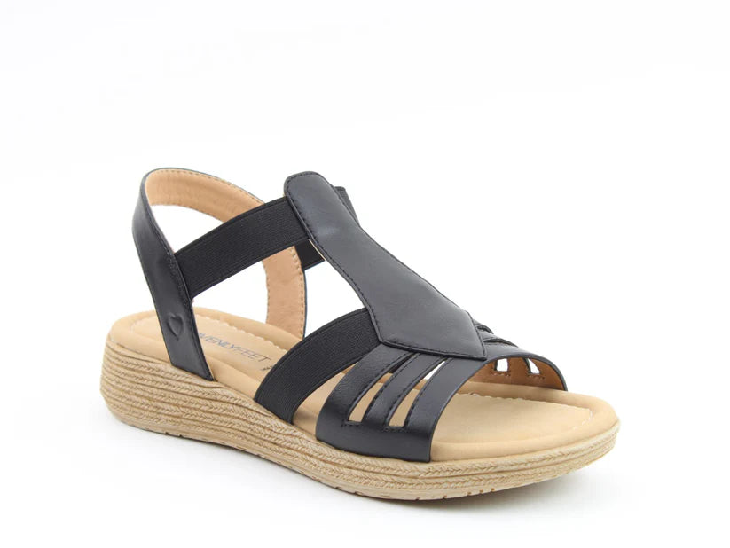 Heavenly Feet Sadie Ladies Sandal Black