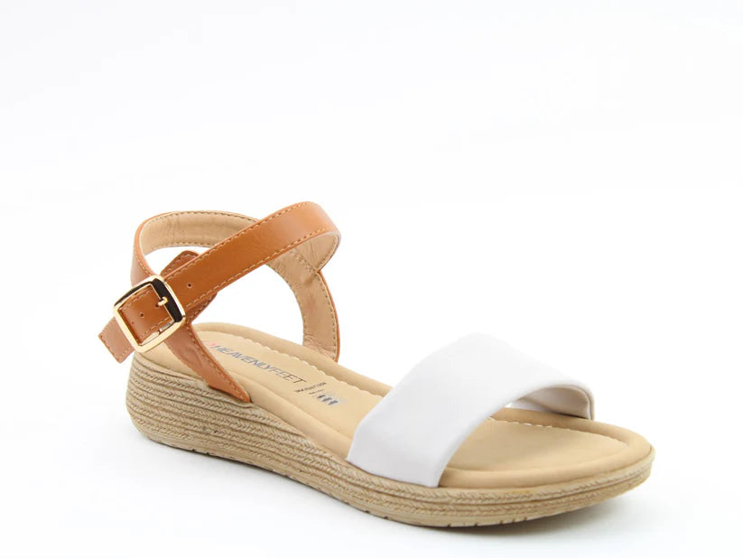 Heavenly Feet Sara Ladies Sandal Stone/Tan