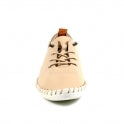 Lunar St Ives Ladies Leather Plimsoll FLE030 Beige