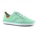 Lunar St Ives Ladies Leather Plimsoll FLE030 Mint