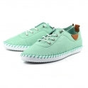 Lunar St Ives Ladies Leather Plimsoll FLE030 Mint