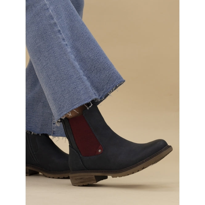 Lunar Suvi Ladies Chelsea Boot GLB130 Navy Blue