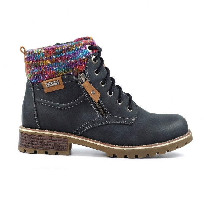 Lunar Tabasco Ladies Ankle Boot GLB204 BL Navy