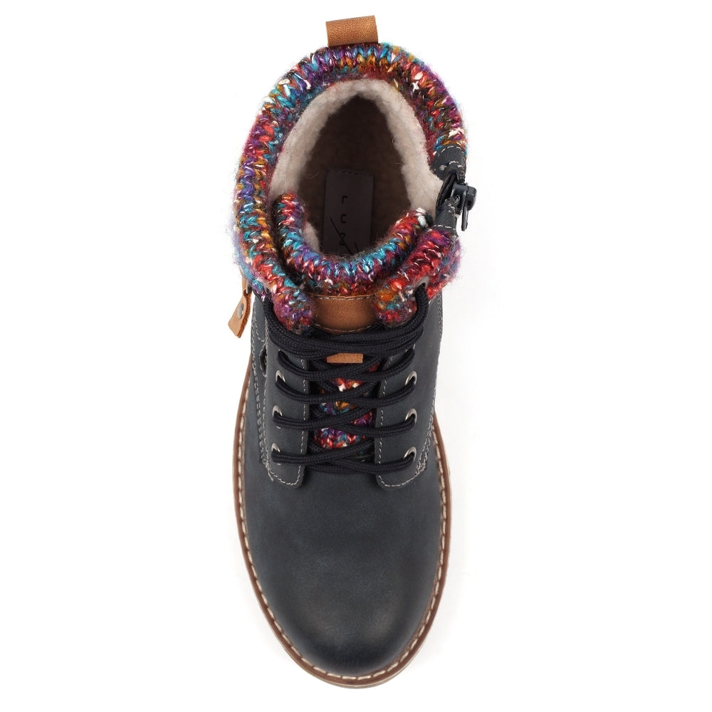 Lunar Tabasco Ladies Ankle Boot GLB204 BL Navy