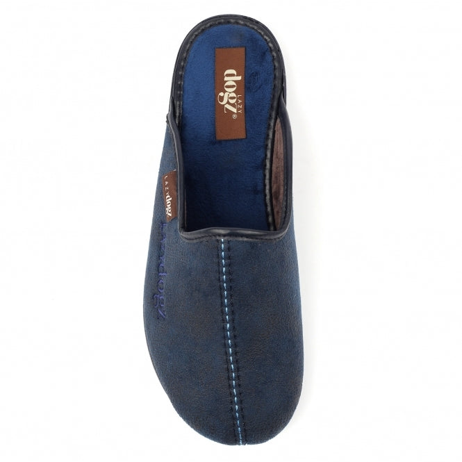 Mens Lazy Dogz Tees II Slipper KMD102 Blue