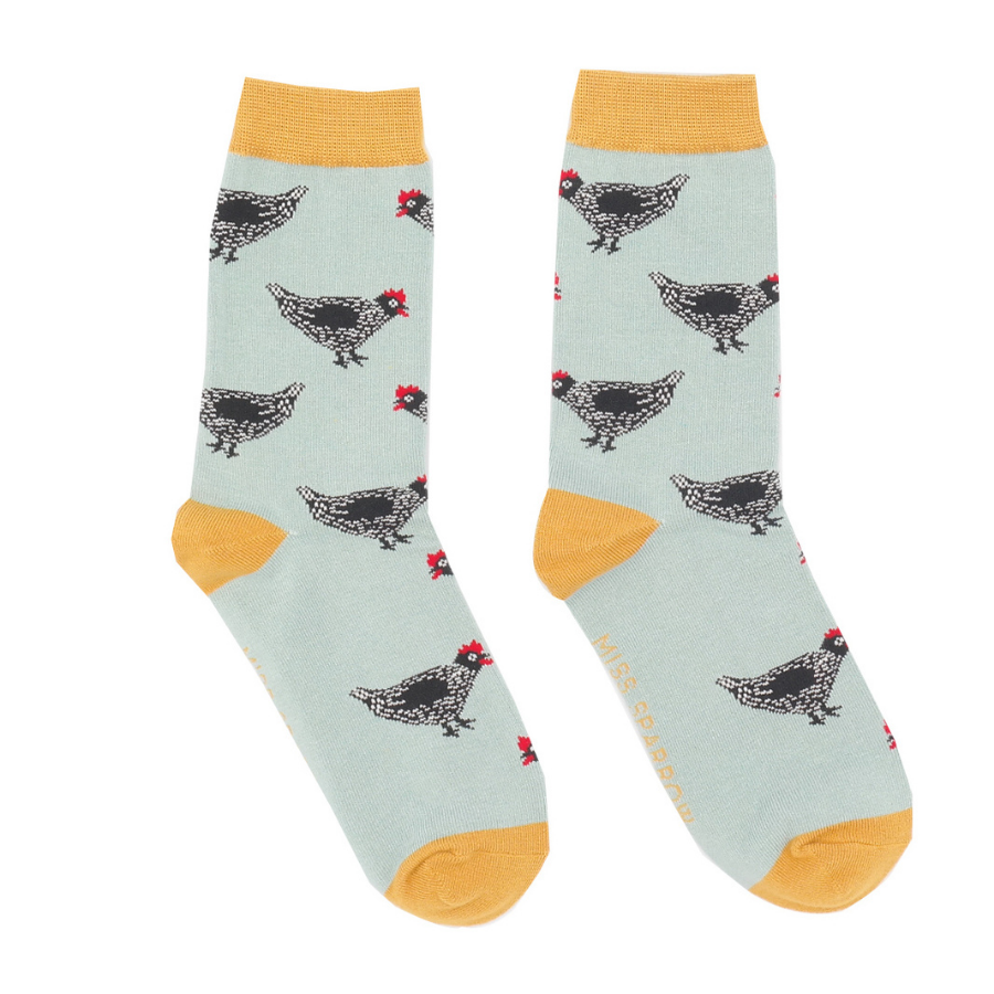Miss Sparrow Hens Socks Duck Egg