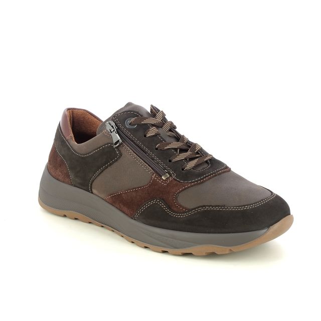 Waldlaufer K-John Mens Wide Fit Shoe 662001 401 355 Denver Brown Multi