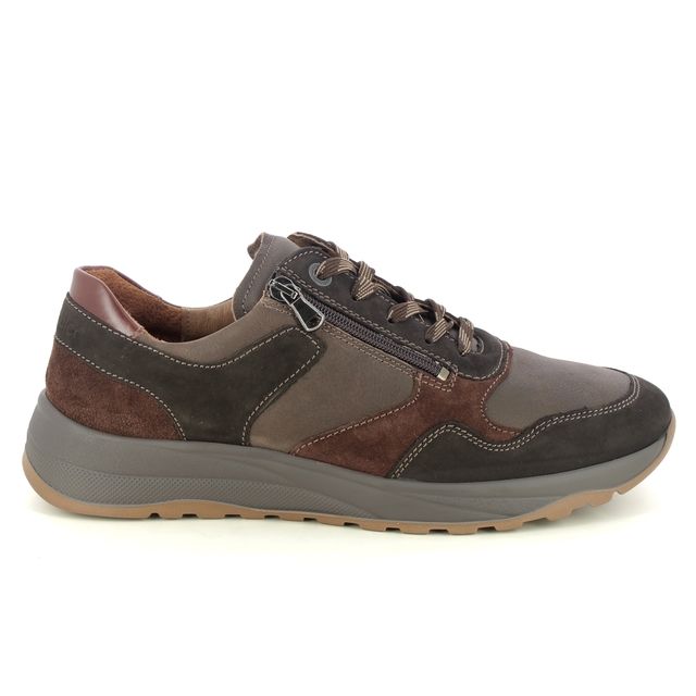 Waldlaufer K-John Mens Wide Fit Shoe 662001 401 355 Denver Brown Multi