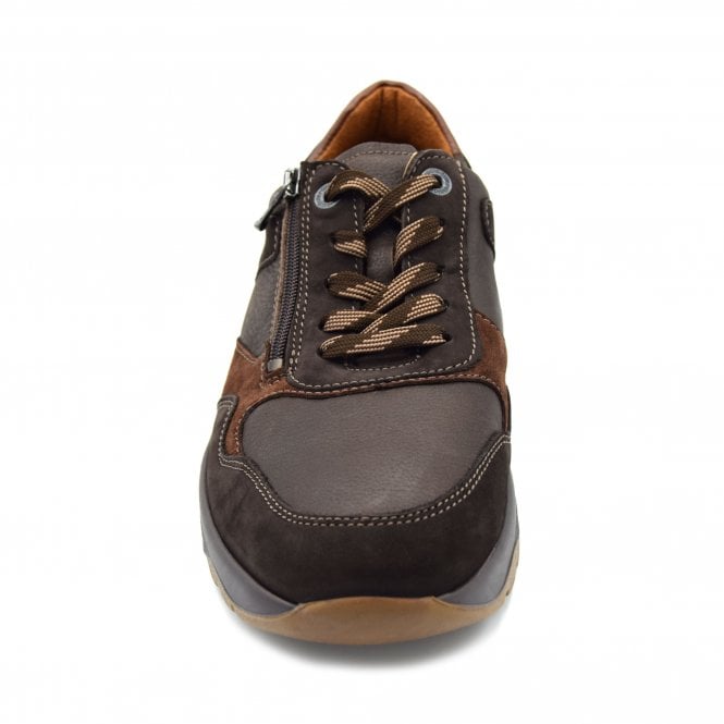 Waldlaufer K-John Mens Wide Fit Shoe 662001 401 355 Denver Brown Multi