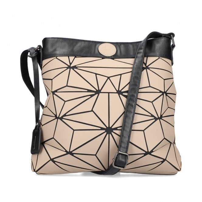 Rieker H1316-62 Ladies Handbag Crossbody Camel/Black