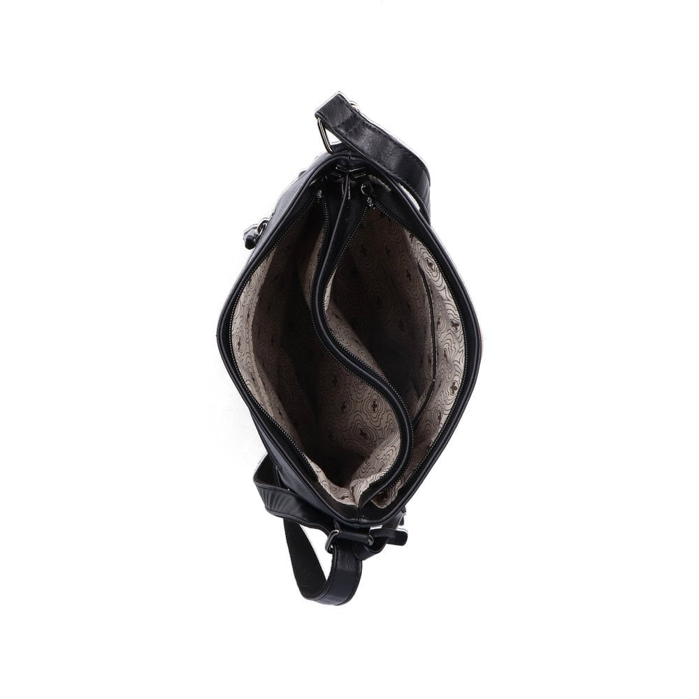 Rieker H1316-62 Ladies Handbag Crossbody Camel/Black