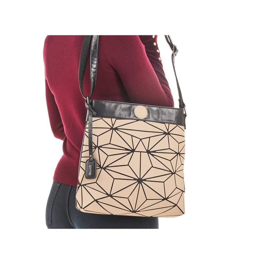Rieker H1316-62 Ladies Handbag Crossbody Camel/Black