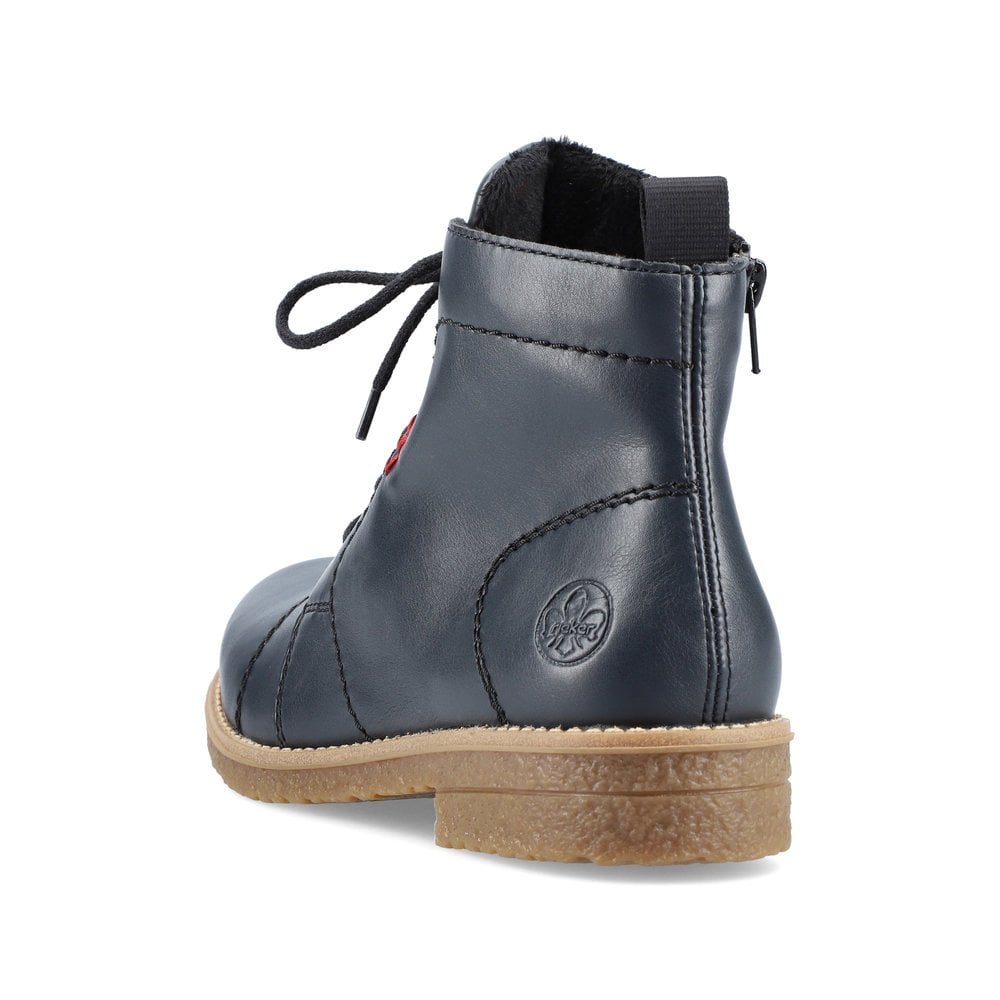 Rieker 73500-14 Ladies Lace Up Ankle Boot Ocean
