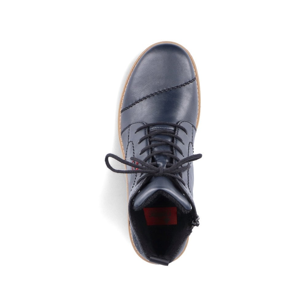 Rieker 73500-14 Ladies Lace Up Ankle Boot Ocean