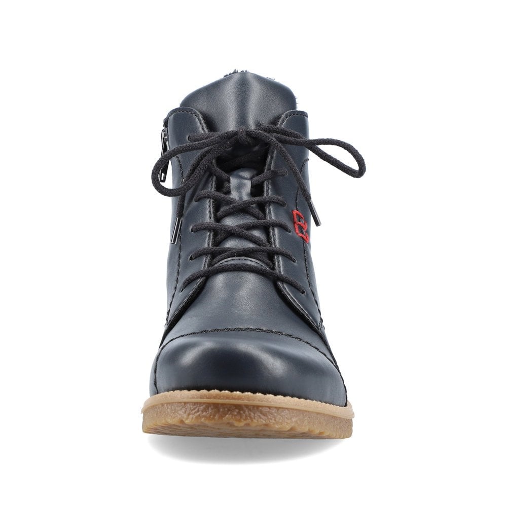 Rieker 73500-14 Ladies Lace Up Ankle Boot Ocean