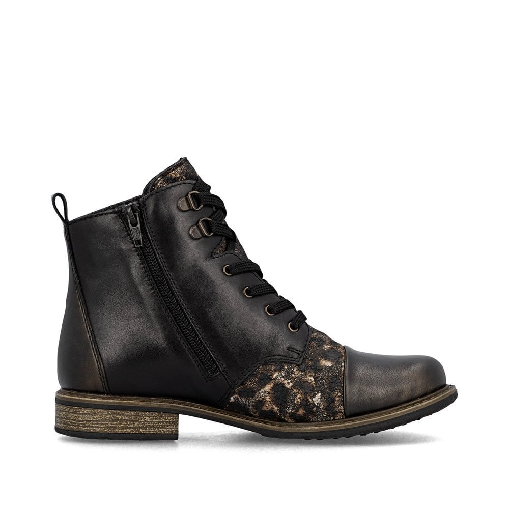 Rieker 74842-00 Ladies RiekerTex Lace Up Ankle Boot Black