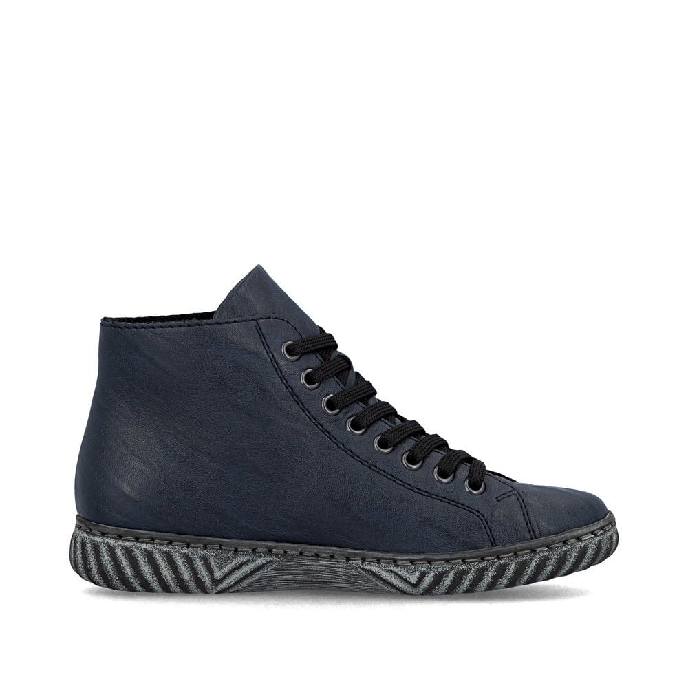Rieker N0921-14 Ladies Lace Up Ankle Boots Pacific Blue