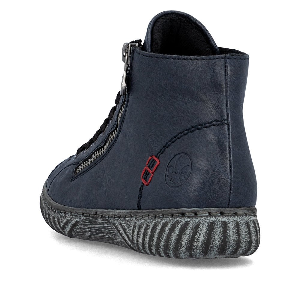 Rieker N0921-14 Ladies Lace Up Ankle Boots Pacific Blue