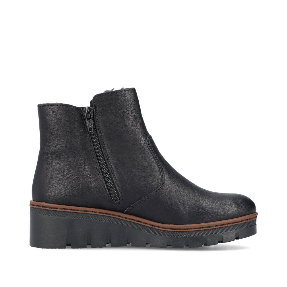 Rieker X9165-00 Ladies Ankle Boot Black
