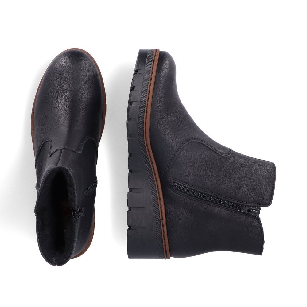 Rieker X9165-00 Ladies Ankle Boot Black