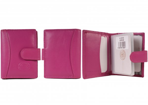 London Leathergoods Leather Card Wallet 1010 Assorted Colours