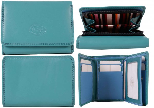 London Leathergoods Small Leather Purse 1063 Assorted Colours
