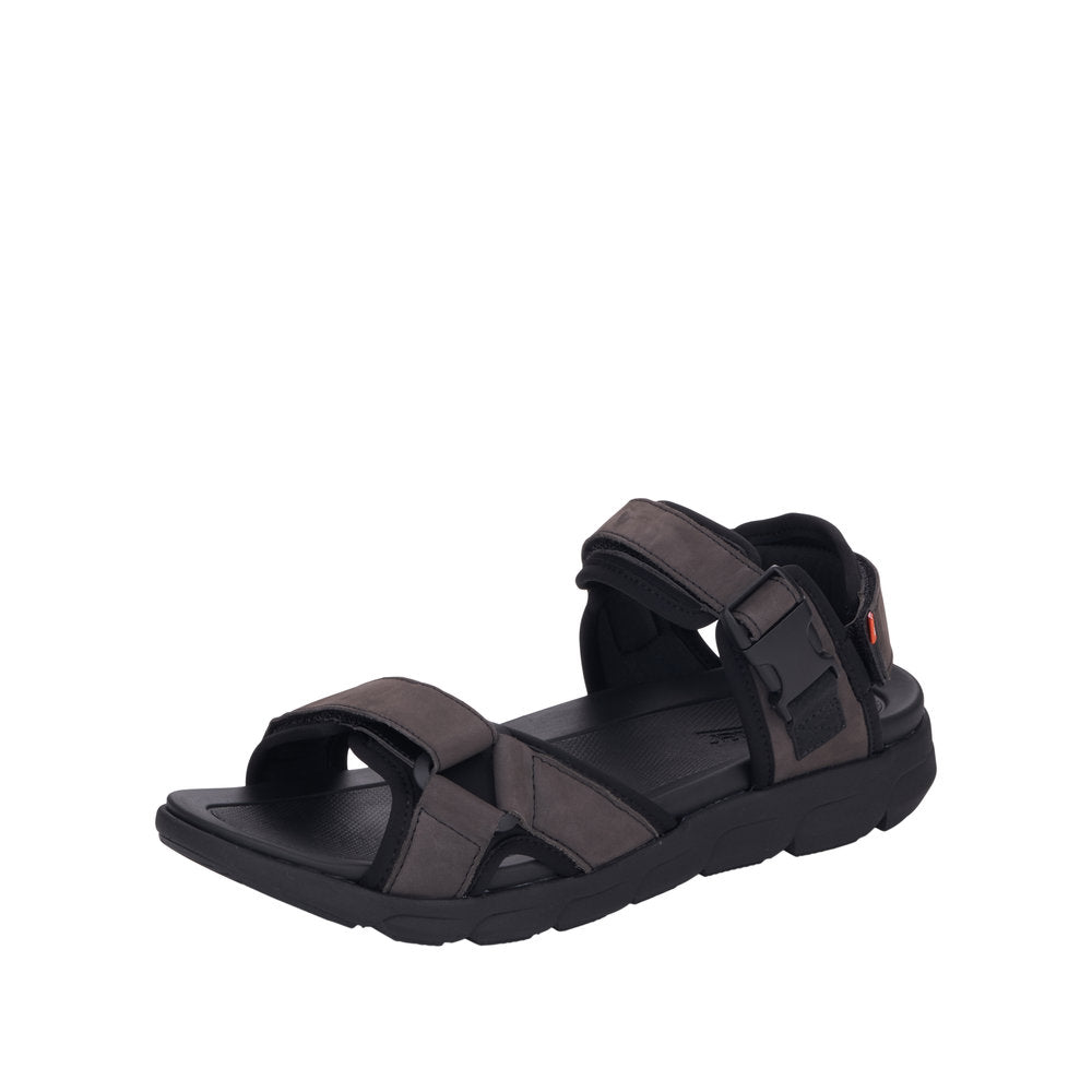 Rieker Evolution 20803-45 Mens Adventure Sandal Granite/Black