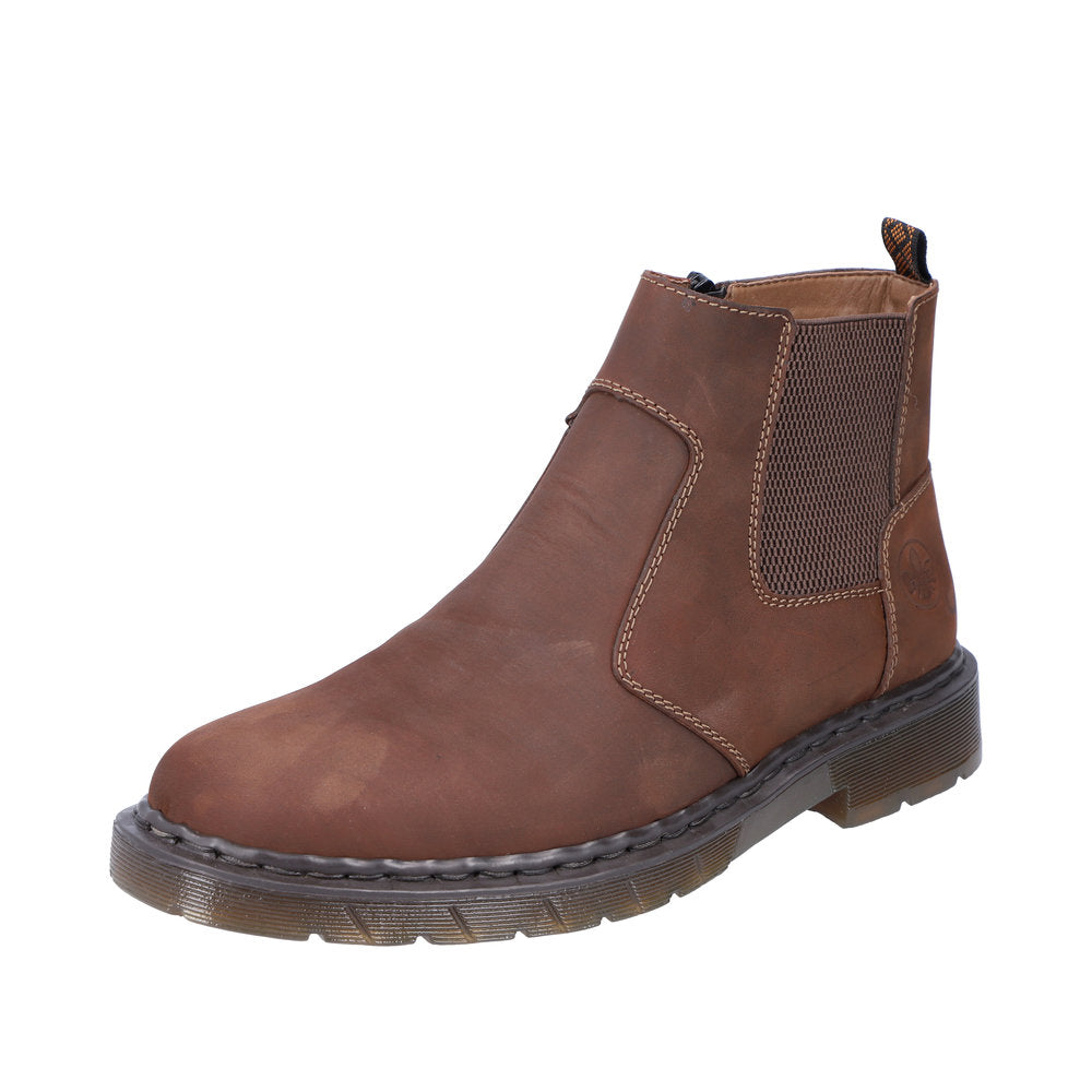 Rieker 31650-23 Mens Chunky Sole Chelsea Boot Brown