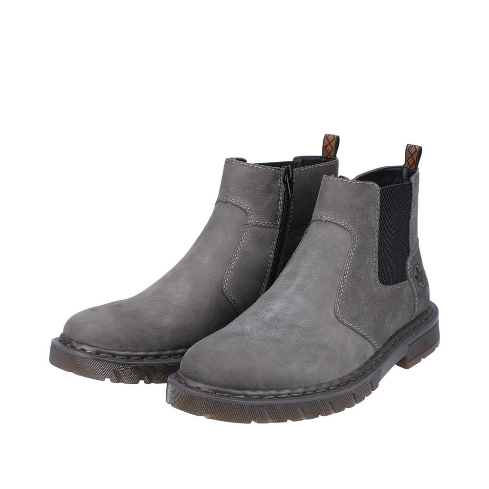 Rieker 31650-45 Mens Chunky Sole Chelsea Boot Grey